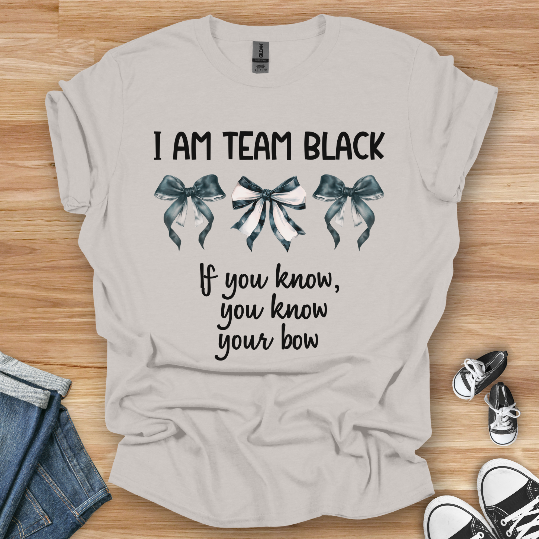 Team Black Bows T-Shirt