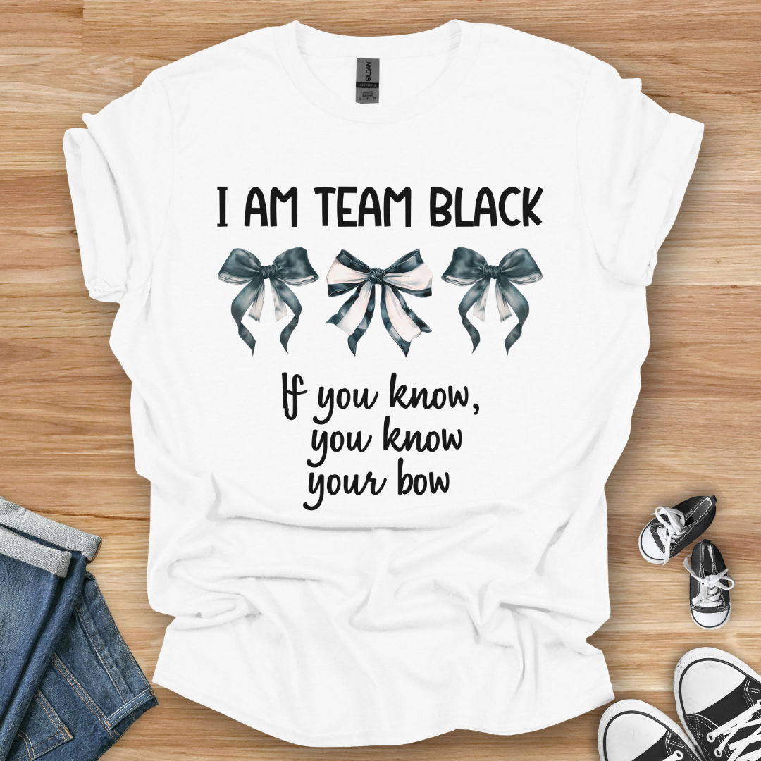 Team Black Bows T-Shirt