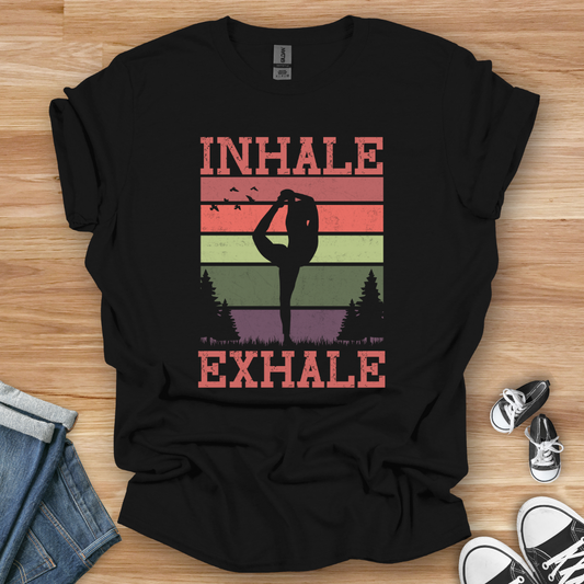 Distressed Inhale Exhale T-Shirt