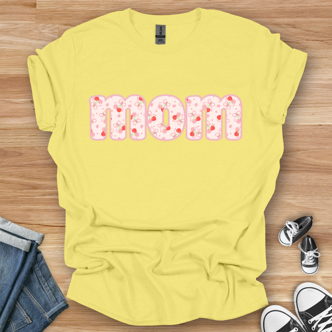Pink Cherry Mom T-Shirt